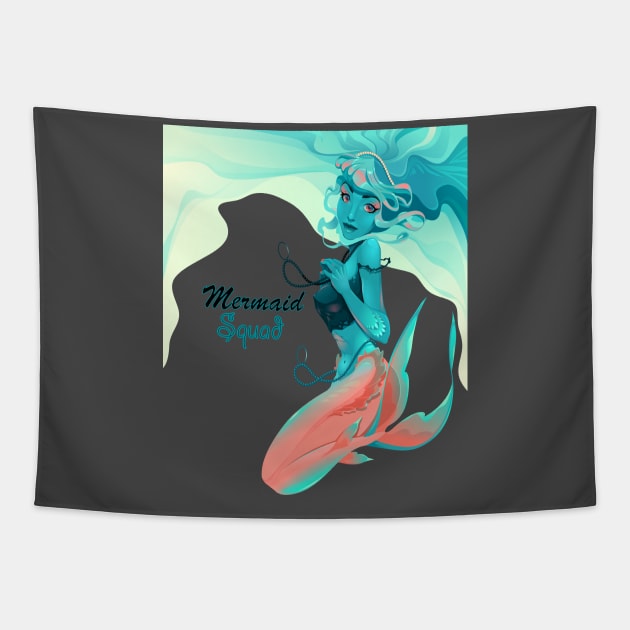 Sexy Mermaid Squad Birthday Party Shirt - Mermaid Girls Gift for women and men T-Shirt Tapestry by NaniMc