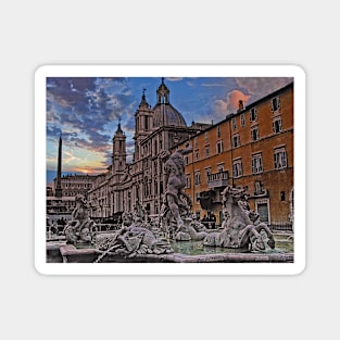 Piazza Navona. Rome. Italy. Magnet