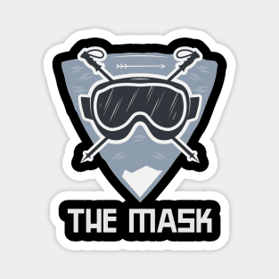 The Mask, skiing t-shirts, goggles, mountain t-shirt, mountain sports, winter sports, snowboarding stickers Magnet