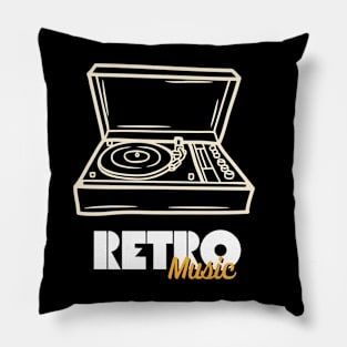 Vintage Retro Music Lover 3 Pillow