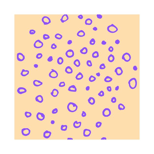 Abstract boho purple bubble pattern by Word and Saying