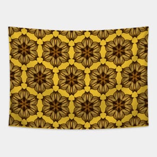 Yellow Flower Abstract Decorative Pattern Tapestry