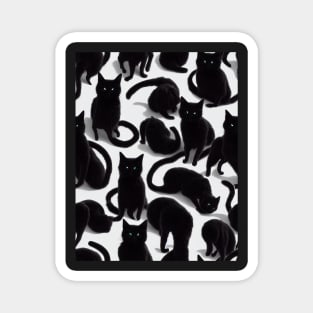 Black Cats for Cat lovers. Perfect gift for National Black Cat Day, #8 Magnet