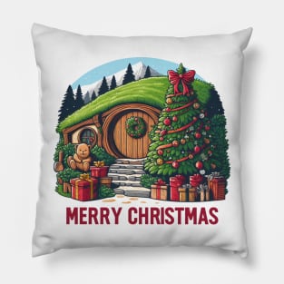 Merry Christmas - Fantasy Round Door - Christmas Pillow