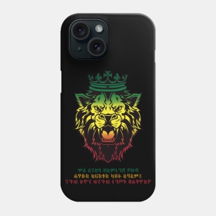 The Lion of Judah, Amharic (ሞአ አንበሳ) Phone Case