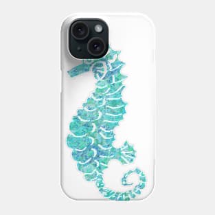 Seahorse Design in Blues Phone Case