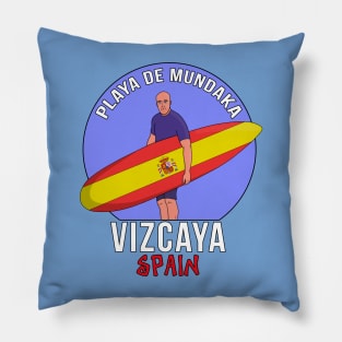 Mundaka Beach Biscay Spain Pillow