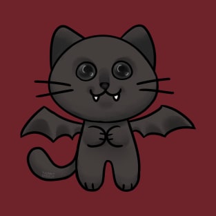 Vampire Bat Black Cat T-Shirt