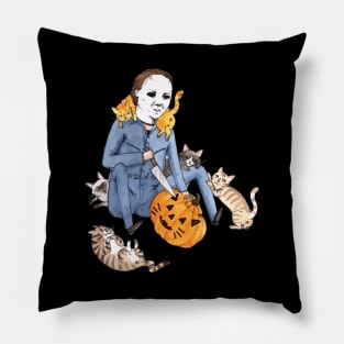 Friends Halloween Horror Team Scary Movies Costume Pillow