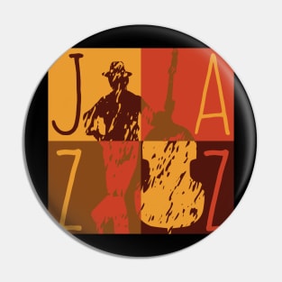 Double Bass Jazz Musician Creative Style Pin