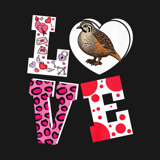 Love Quail Bird Girls Boys Gifts Funny Valentine Premium by Neldy