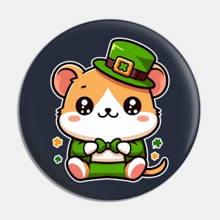 St. Patrick's Hamster Cute Kawaii Dodent Lover  Pin