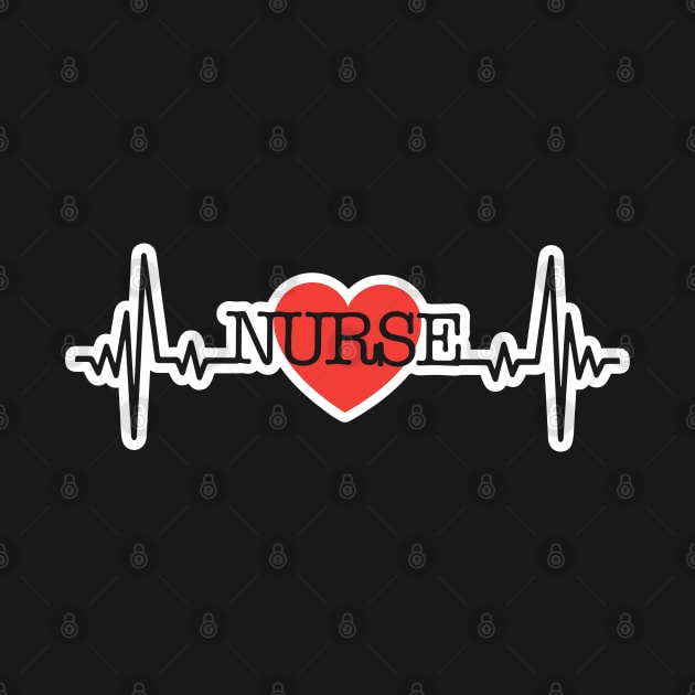 Nurse Heartbeat I Love Nursing by FamilyCurios