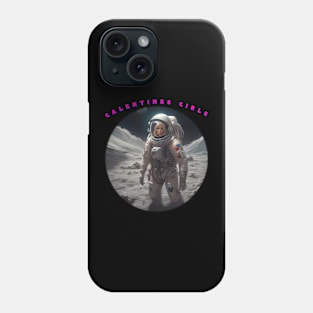 Galentine girl on the moon Phone Case