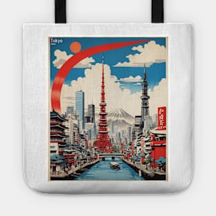 Tokyo Japan Vintage Poster Tourism 4 Tote