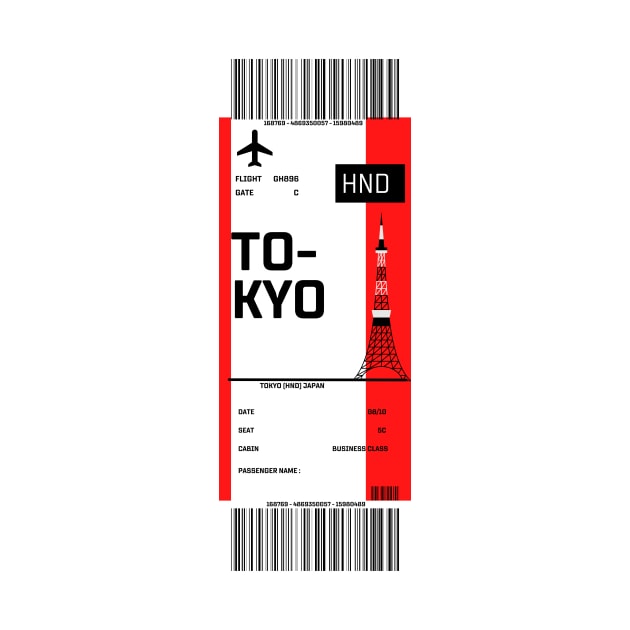 Boarding pass for Tokyo by ghjura