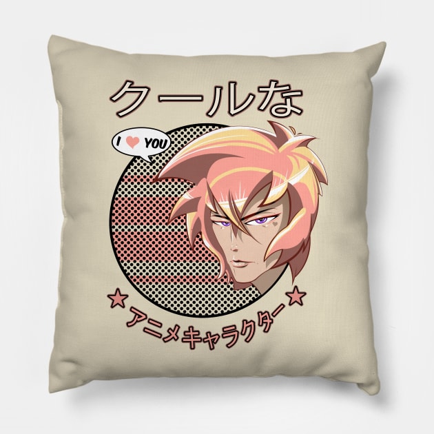 anime manga style handsome guy Pillow by hayr pictures