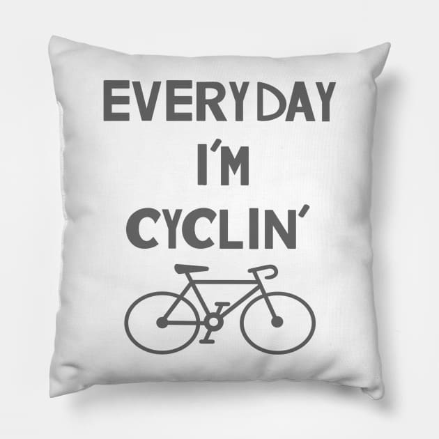 Funny Cycling Quotes Pillow by The Curio Art Shop