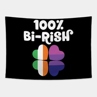 100% Bi-Rish St Patrick's Day Bisexual LGBTQ Tapestry