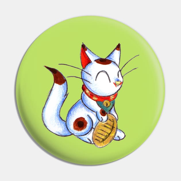 Calico Kitty Pin by KristenOKeefeArt