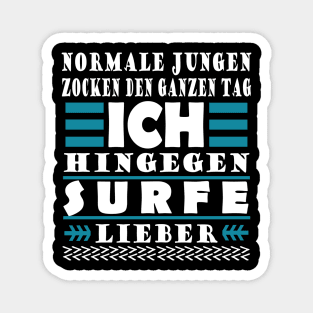 Surfen Jungs Surfbrett Welle Küste Spruch Magnet