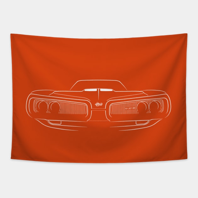 1970 Dodge Coronet Super Bee 440 - Stencil Tapestry by mal_photography