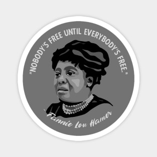 Fannie Lou Hamer Portrait and Quote Magnet