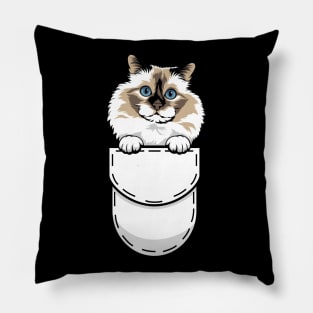 Funny Birman Pocket Cat Pillow