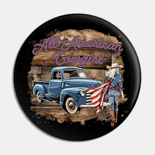 All American Cowgirl Pin