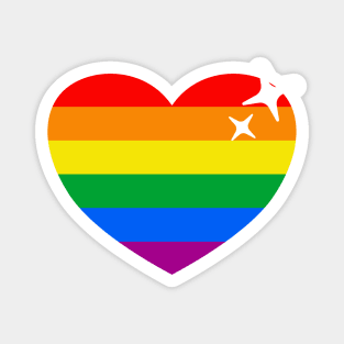 LGBT Flag - LGBT Heart Magnet