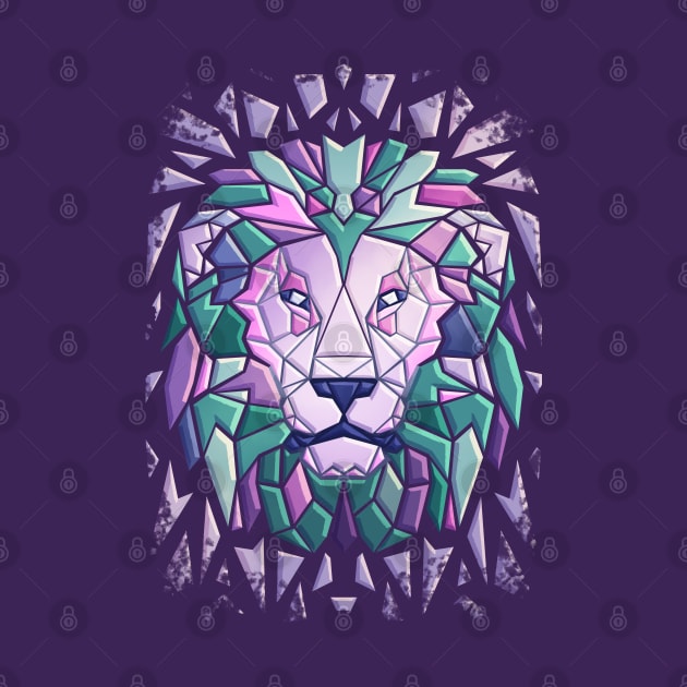 Stained-Glass Lion by Abbilaura