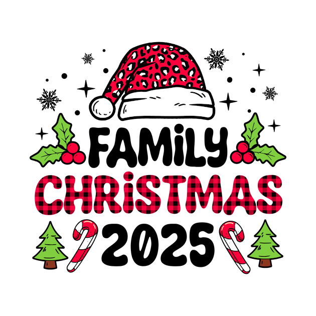 Family Christmas 2025 Leopard Red Plaid Family Matching Xmas by ArifLeleu