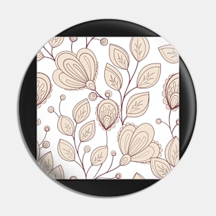 Spring Pattern with Floral Motifs Pin