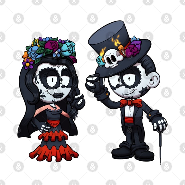 Day Of The Dead Sugar Skull Kids by TheMaskedTooner