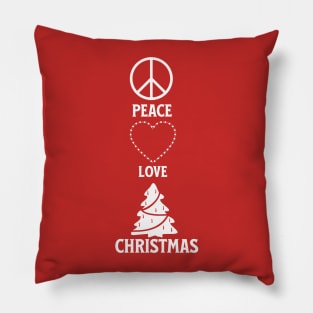 PEACE , LOVE , CHRISTMAS Pillow