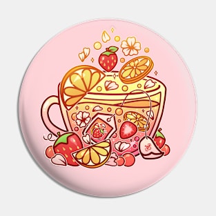 Strawberry Lemonade Teacup Pin