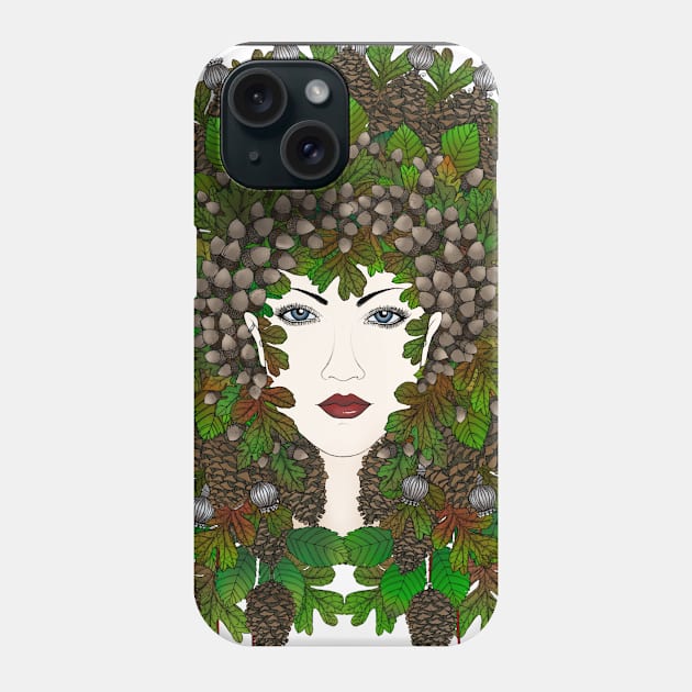 All The Acorns Goddess Phone Case by MissMoth