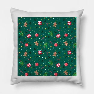 Christmas Holidays - Green Pillow