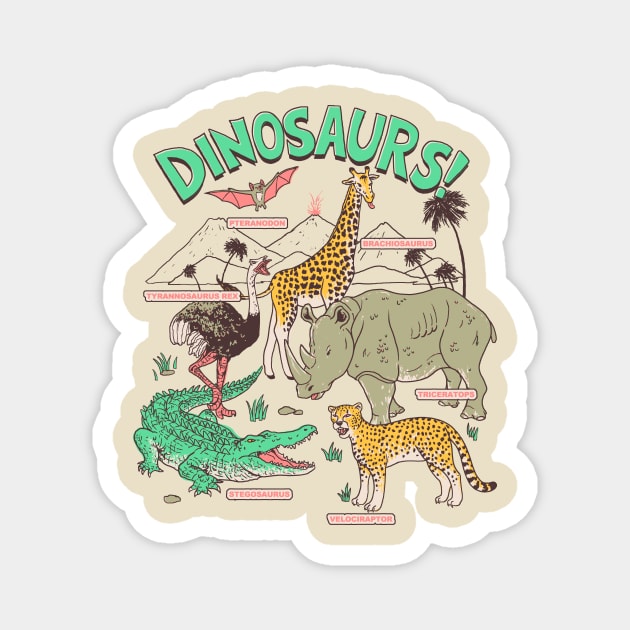 Dinosaurs! Magnet by Hillary White Rabbit