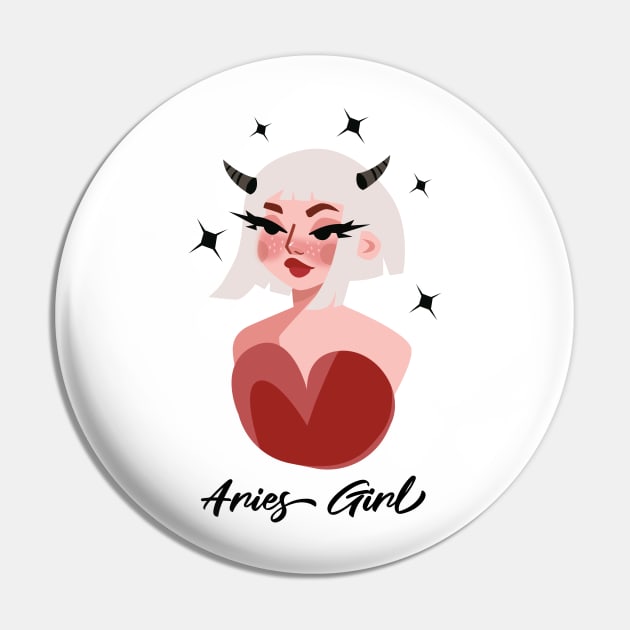 Aries Astrology Horoscope Zodiac Birth Sign Gift for Women Pin by xena