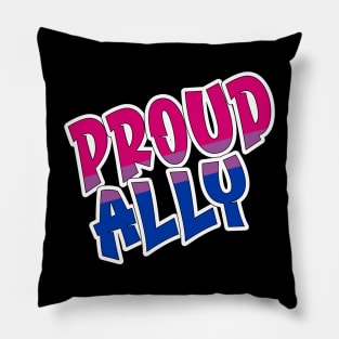 Proud Ally Bisexual Flag Pillow