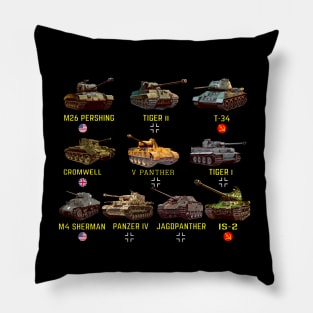 Top 10 WW2 Tanks Pillow