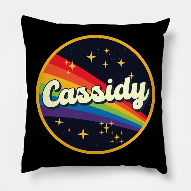 Cassidy // Rainbow In Space Vintage Style Pillow by LMW Art