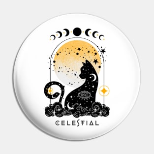 Celestial spirit animal Cat Pin