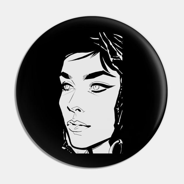 Comic Woman T-Shirt Pin by Emma Grace