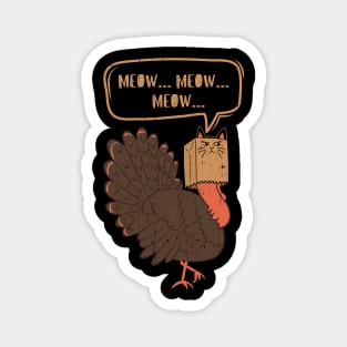 Thanksgiving Funny Turkey Fake Cat Magnet