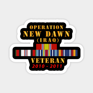 Operation New Dawn Service Ribbon Bar w GWT - Iraq (2010 - 2011) X 300 Magnet