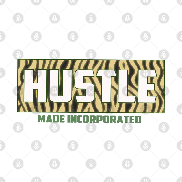 Hustle Made incorporated (Beige tiger print/ Army green) by H.M.I Designz