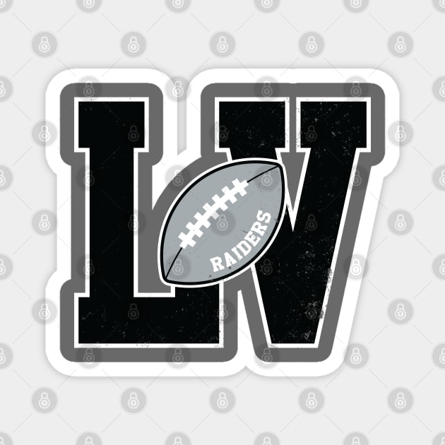 Big Bold Las Vegas Raiders Monogram Magnet by Rad Love