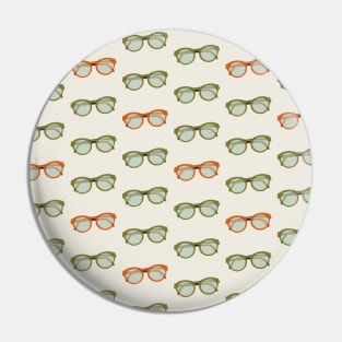 Pattern with plastic colorful eyeglasses Pin